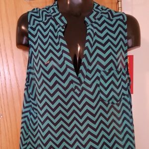 2/$30 Sz M Semi transparent Voile Blouse